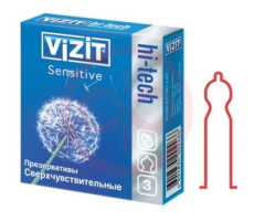 ВИЗИТ ПРЕЗЕРВАТИВ HI-TECH СВЕРХЧУВСТВ. №3 SENSETIVE [VIZIT]