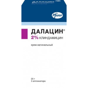 ДАЛАЦИН 2% 20Г. КРЕМ ВАГИН. ТУБА +АППЛИК. №3