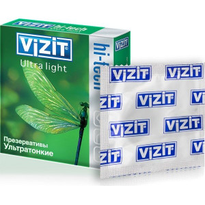 ВИЗИТ ПРЕЗЕРВАТИВ HI-TECH УЛЬТРАТОНКИЙ СПЕР. №3 ULTRA LIGHT [VIZIT]