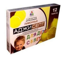 АДЖИСЕПТ ЛИМОН Д/ДЕТЕЙ №12 ТАБ. Д/РАСС.