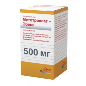 МЕТОТРЕКСАТ ЭБЕВЕ 100МГ/МЛ. 5МЛ. №1 КОНЦ. Д/Р-РА Д/ИНФ. ФЛ. /ЭБЕВЕ/ МЕТОТРЕКСАТ ЭБЕВЕ 100МГ/МЛ. 5МЛ. №1 КОНЦ. Д/Р-РА Д/ИНФ. ФЛ. /ЭБЕВЕ/