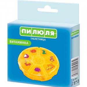 ТАБЛЕТНИЦА-КОНТЕЙНЕР ПИЛЮЛЯ 7 ДНЕЙ ВИТАМИНКА /АРТ.53017/