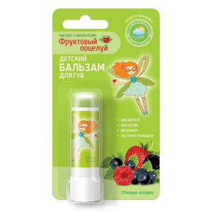 ФРУКТ.ПОЦЕЛУЙ БАЛЬЗАМ Д/ГУБ ДЕТС. СПЕЛЫЕ ЯГОДКИ 3,7Г.