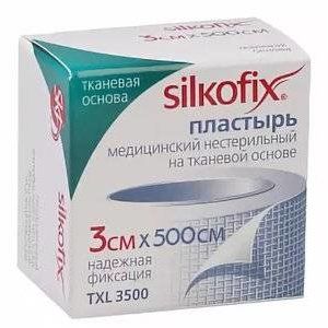 СИЛКОФИКС ЛЕЙКОПЛАСТ. 3Х500СМ ТКАН. [SILKOFIX]