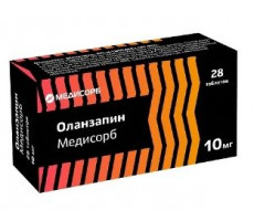 ОЛАНЗАПИН-МЕДИСОРБ 10МГ. №28 ТАБ. П/П/О /МЕДИСОРБ/