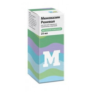 МЕНОВАЗИН РЕНЕВАЛ 25МЛ. №1 СПИРТ. Р-Р Д/НАРУЖ.ПРИМ. ФЛ. /ОБНОВЛЕНИЕ/