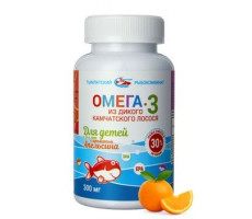 САЛМОНИКА ОМЕГА-3 ИЗ ДИКОГО КАМЧАТСКОГО ЛОСОСЯ ДЕТ. 3+ АПЕЛЬСИН 300МГ. №250 КАПС. [SALMONICA]