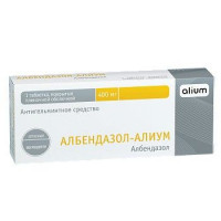 АЛБЕНДАЗОЛ-АЛИУМ 400МГ. №1 ТАБ. П/П/О