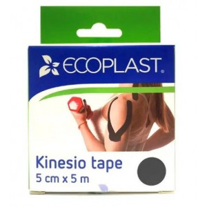 ЭКОПЛАСТ КИНЕЗИО ТЕЙП 5СМХ5М ЧЕРН. [ECOPLAST]