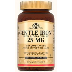 СОЛГАР ДЖЕНТЛ АЙРОН ЛЕГКО ДОСТУПН. ЖЕЛЕЗО 475МГ. №180 КАПС. [SOLGAR]