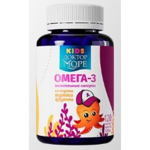 ДОКТОР МОРЕ КИДС ОМЕГА 3 Д/МАЛЬЧ. ТУТТИ-ФРУТТИ 500МГ. №120 КАПС. [DR.SEA]