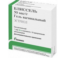 БЛИССЕЛЬ 50МГ/ДОЗА 10Г. ГЕЛЬ ВАГИН. ТУБА +10 АППЛИКАТОР