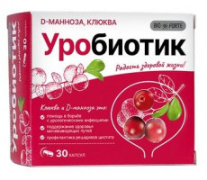 БИОФОРТЕ УРОБИОТИК D-МАННОЗА+ЭКСТРАКТ КЛЮКВЫ 500МГ. №30 КАПС. [BIOFORTE]