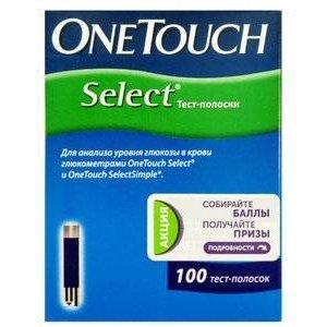 УАН ТАЧ ТЕСТ-ПОЛОСКИ СЕЛЕКТ №100 [ONE TOUCH]