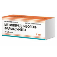 МЕТИЛПРЕДНИЗОЛОН-ФАРМАСИНТЕЗ 4МГ. №30 ТАБ. БАНКА /ФАРМАСИНТЕЗ/